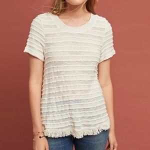 EUC Anthropologie eri + ali cream tunic, sz M